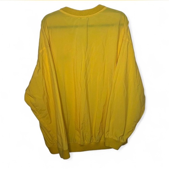 Vintage IZOD Yellow Windbreaker Jacket Size L Zip Pockets 90s Retro - Picture 6 of 6
